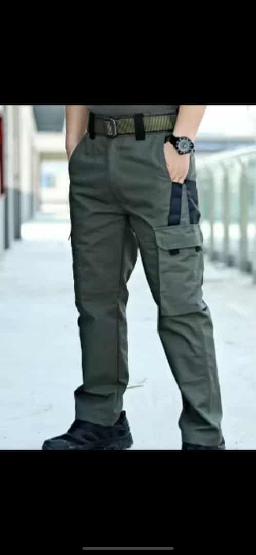  Pantalon de Travail Homme Cargo Vert Olive | Multi-Poches, Résistant, Confortable
