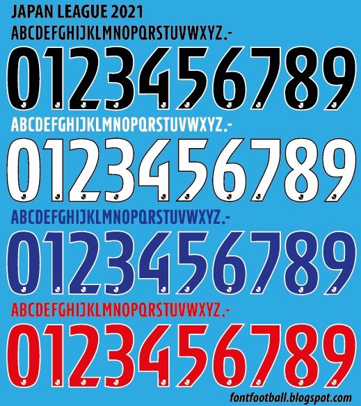 Font Vector Japan League J1 2021 kit