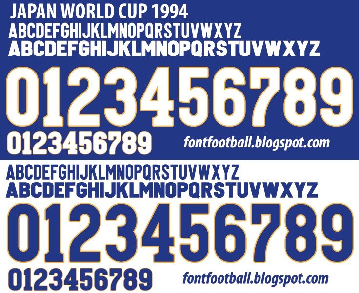 Font Vector Japan World Cup 1994 kit