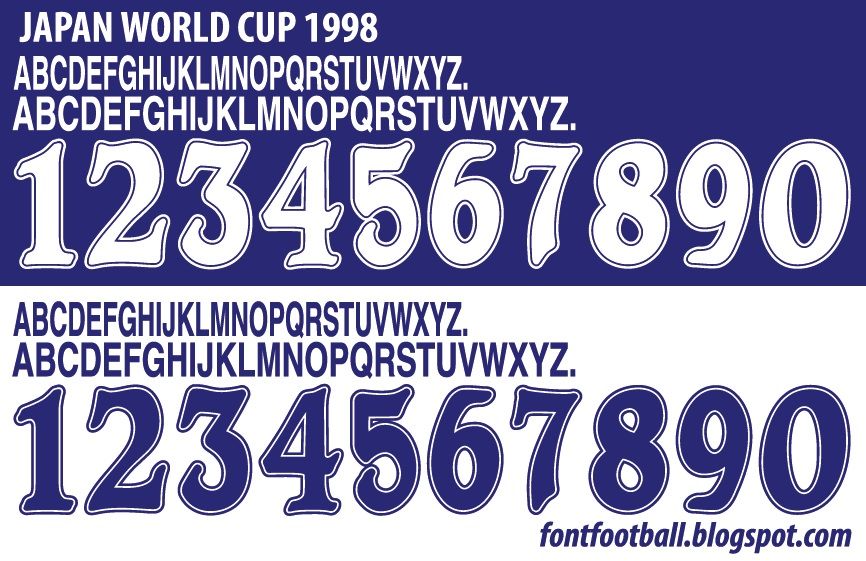 Font Vector Japan World Cup 1998 kit