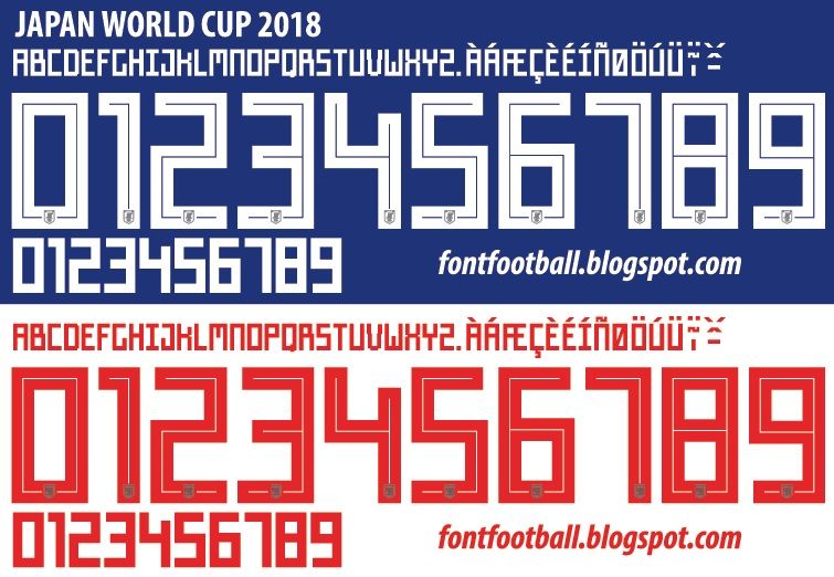 Font Vector Japan World Cup 2018 kit