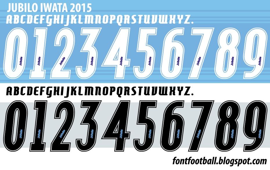 Font Vector Jubilo Iwata 2015 2016 kit