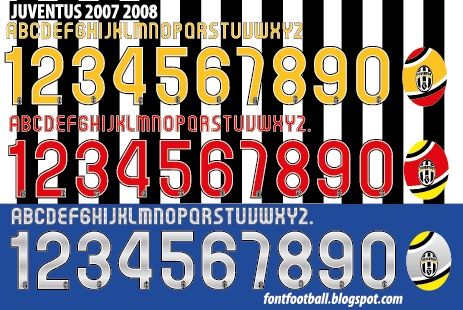 Font Vector Juventus 2007 2008 kit