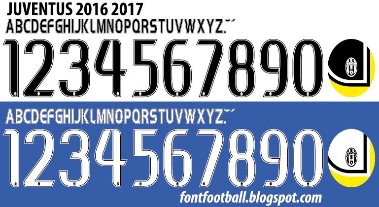 Font Vector Juventus 2016 2017 kit