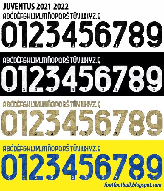 Font Vector Juventus 2021 2022 kit