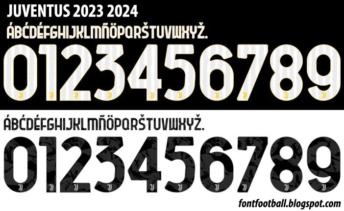 Font Vector Juventus 2023 2024 kit