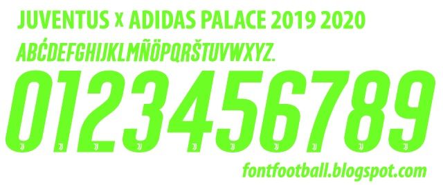 Font Vector Juventus 4th kit x Adidas Palace 2019 2020 kit