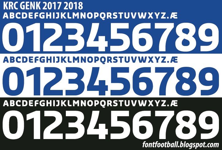 Font Vector KRC Genk 2017 2018 kit