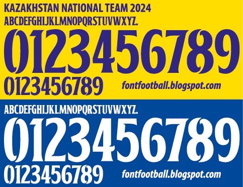 Font Vector Kazakhstan 2024 kit