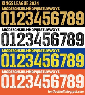 Font Vector Kings League 2024 kit