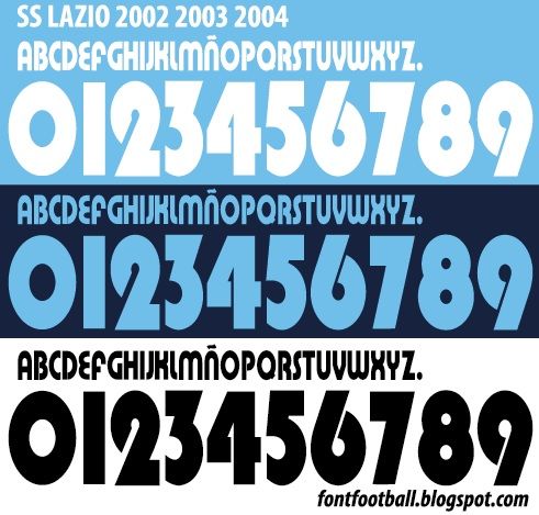 Font Vector Lazio 2002 2003 2004 kit