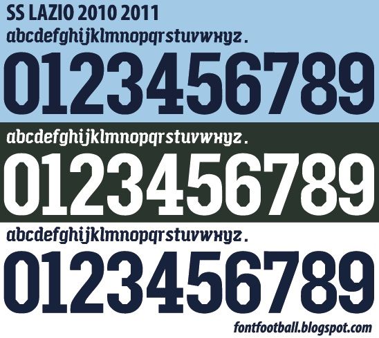 Font Vector Lazio 2010 2011 kit