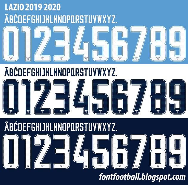 Font Vector Lazio 2019 2020 kit