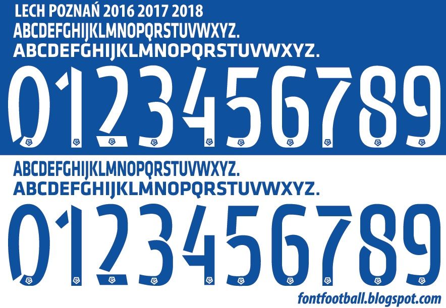 Font Vector Lech Poznan 2017 2018 kit