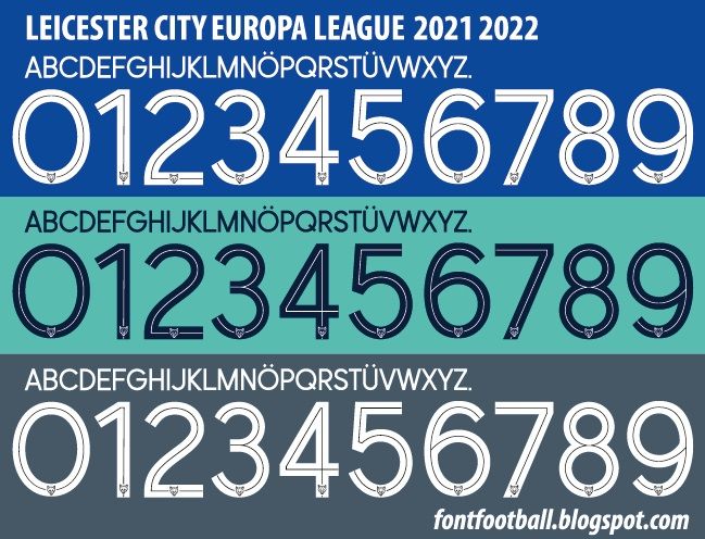 Font Vector Leicester City 2021 2022 kit