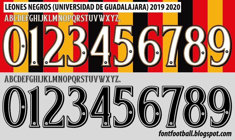 Font Vector Leones Negros (Universidad de Guadalaraja) 2019 2020 kit