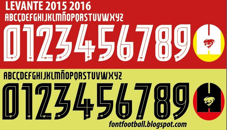 Font Vector Levante 2015 2016 kit