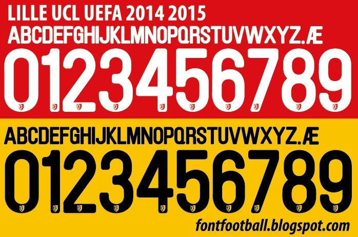 Font Vector LOSC Lille UCL 2014 2015 kit