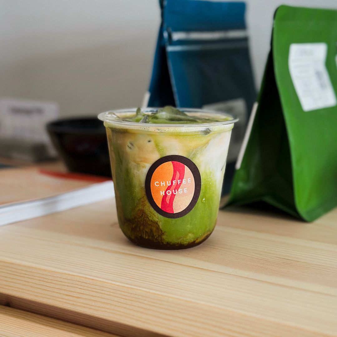 Iced Dirty Matcha Latte