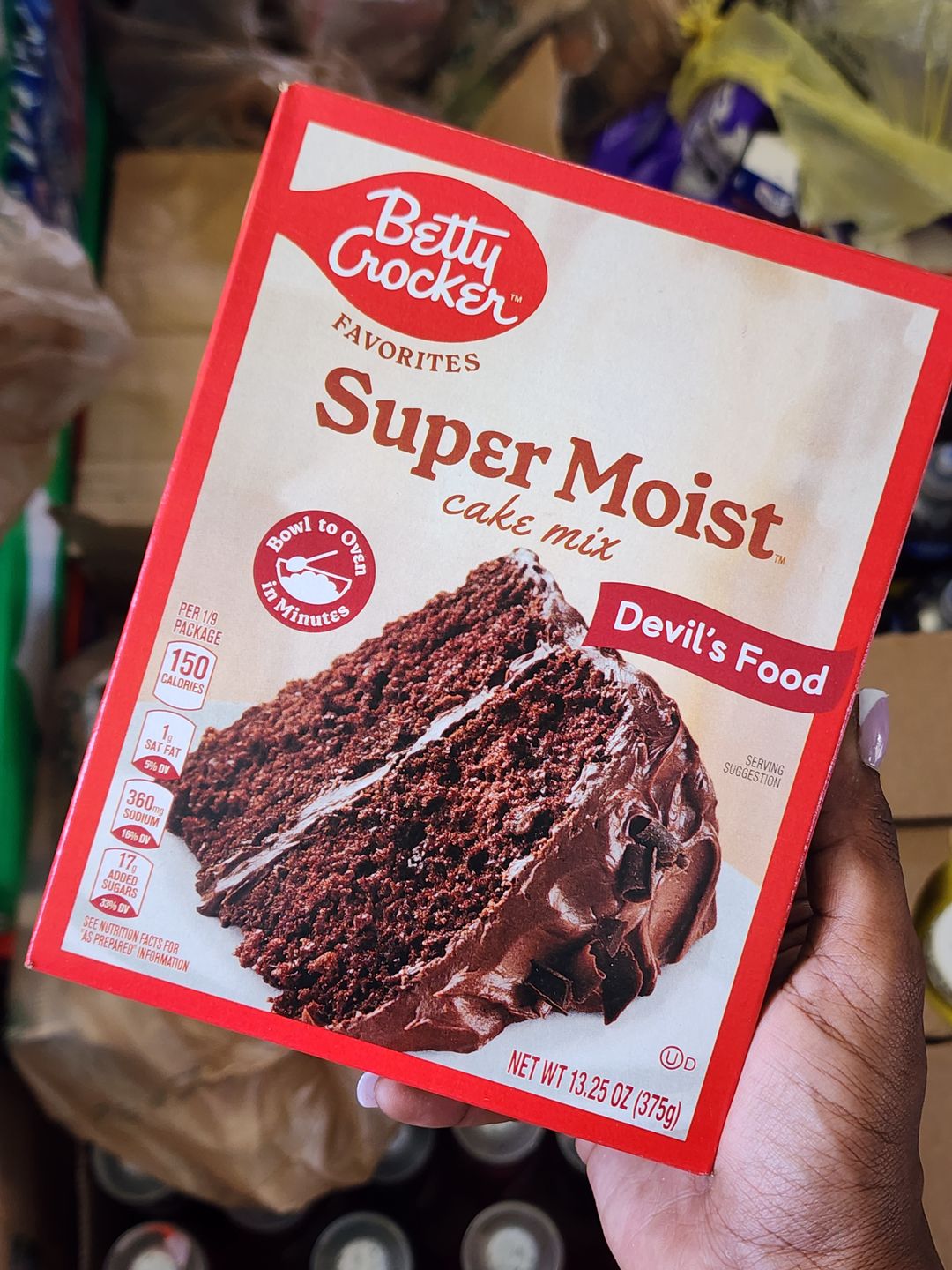 Betty crocker supreme moise cake mix (Devil fruit)