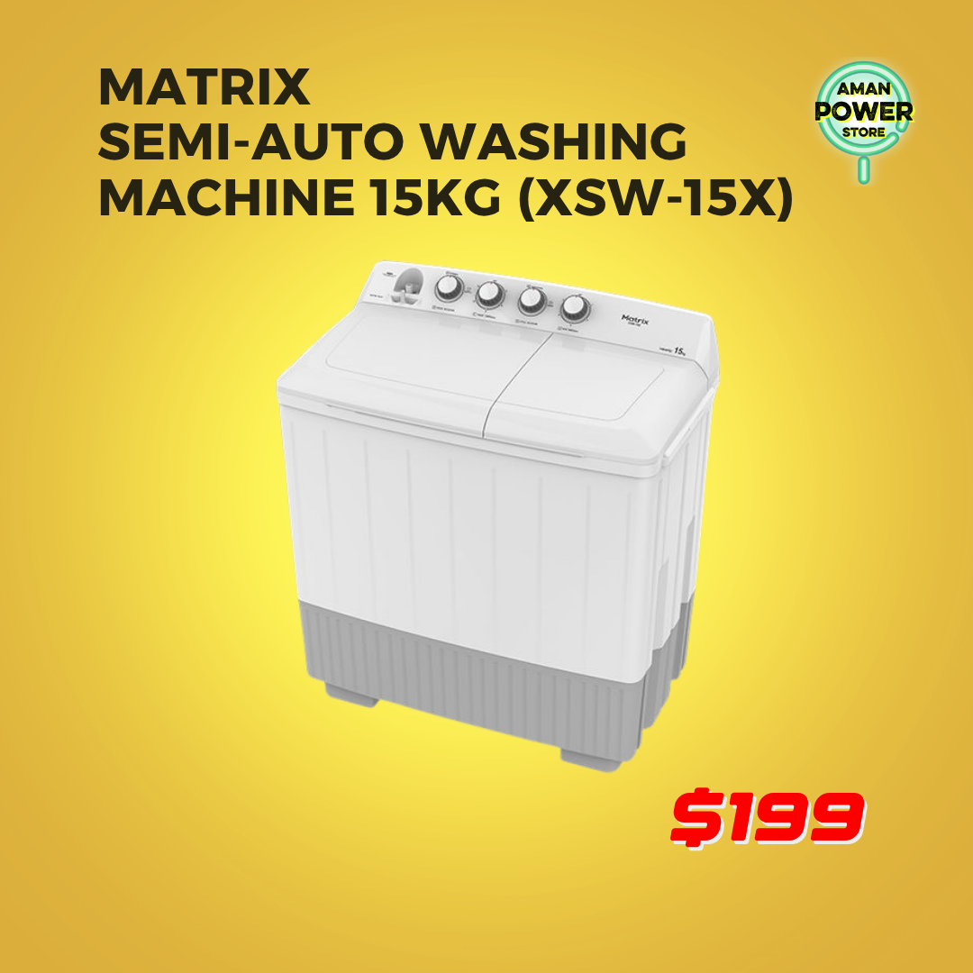 MATRIX SEMI-AUTO WASHING MACHINE 15KG (XSW-15X)