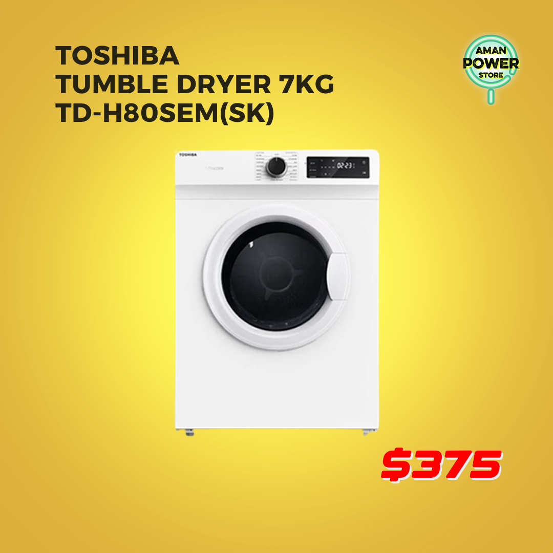 TOSHIBA TUMBLE DRYER 7KG TD-H80SEM(SK)