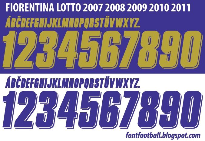 Font Vector Fiorentina 2007 2008 2009 2010 2011 Shirt