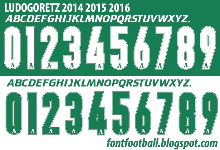 Font Vector Ludogoretz 2014 2015 2016 kit
