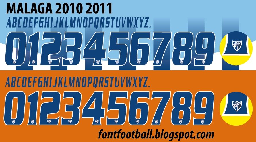 Font Vector Malaga 2010 2011 kit