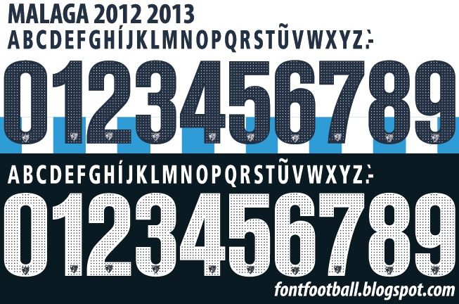 Font Vector Malaga 2012 2013 kit
