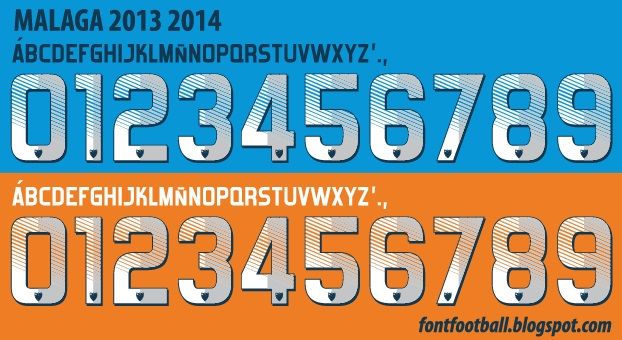 Font Vector Malaga 2013 2014 kit