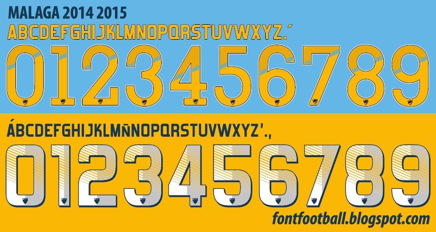 Font Vector Malaga 2014 2015 kit