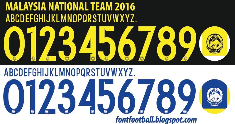 Font Vector Malaysia National Team 2016 kit