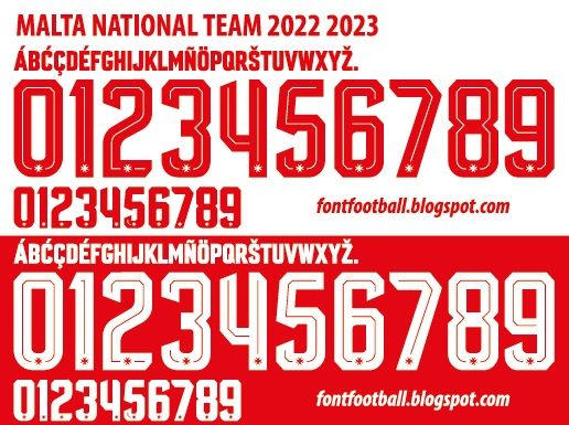 Font Vector Malta National Team 2022 2023 kit