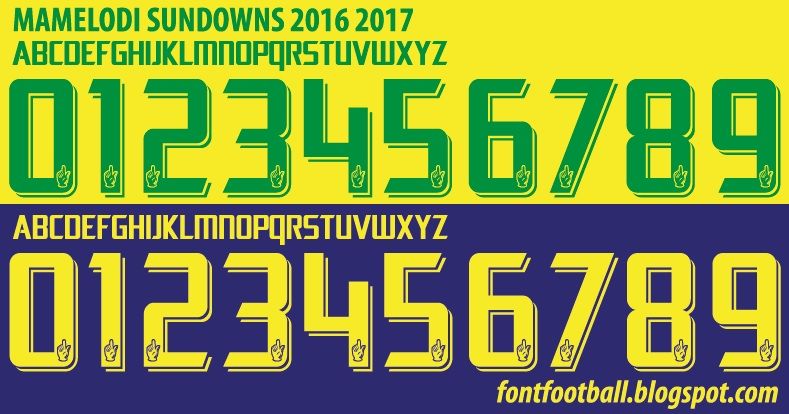Font Vector Mamelodi Sundowns 2016 2017 kit