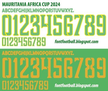 Font Vector Mauritania Africa Cup 2024 kit