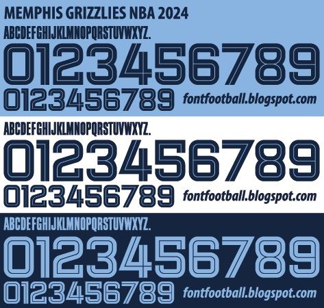 Font Vector Memphis Grizzlies NBA 2023 2024 kit