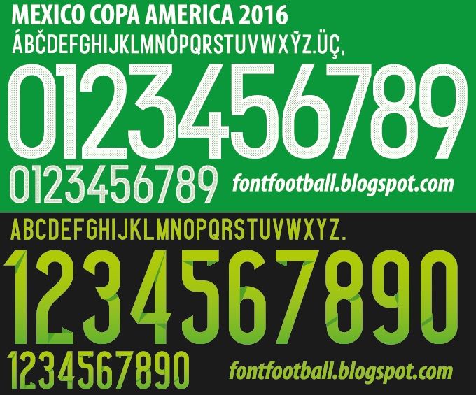 Font Vector Mexico Copa America Centenario 2016 kit