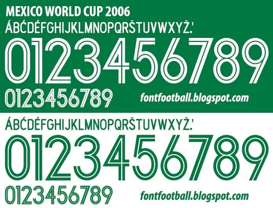 Font Vector Mexico World Cup 2006 kit
