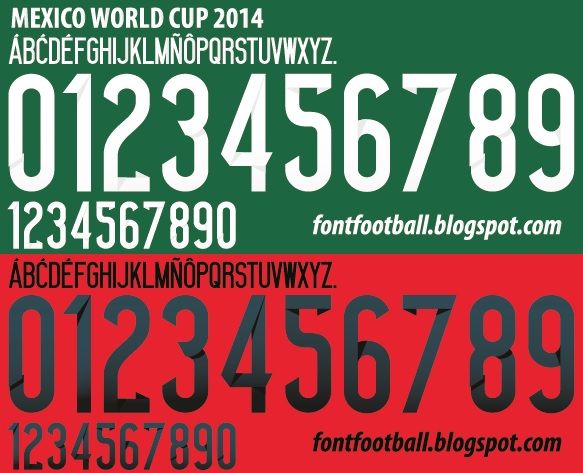Font Vector Mexico World Cup 2014 kit