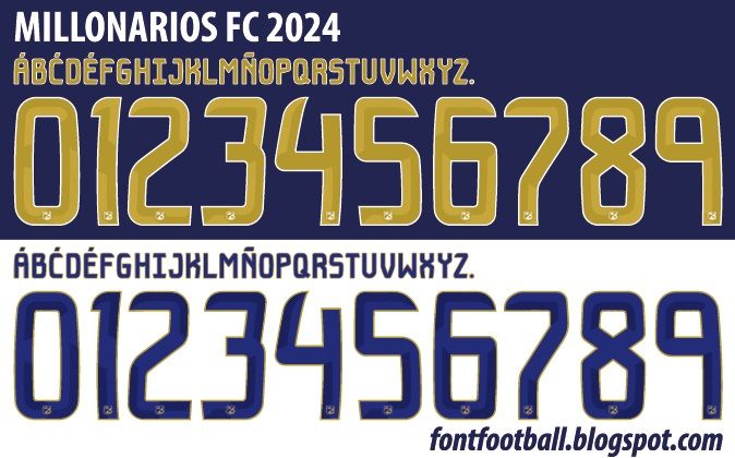 Font Vector Millonarios FC 2024 kit
