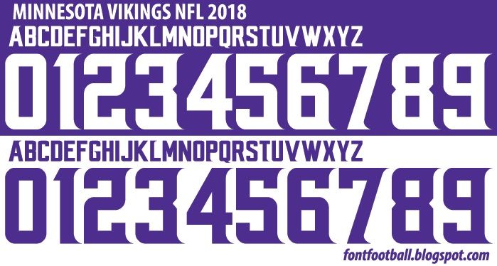 Font Vector Minnesota Vikings NFL 2018 kit