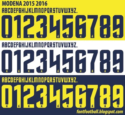 Font Vector Modena 2015 2016 kit