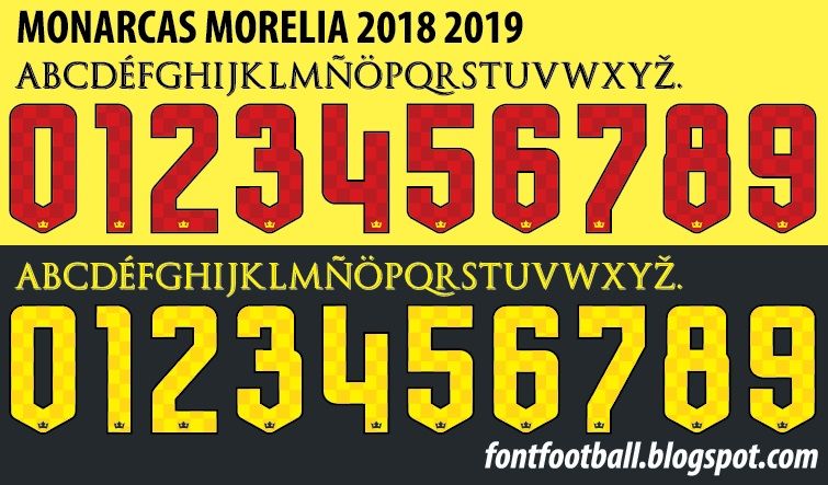 Font Vector Monarcas Morelia 2018 2019 kit