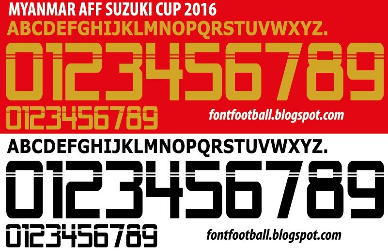 Font Vector Myanmar AFF Suzuki Cup 2016 kit