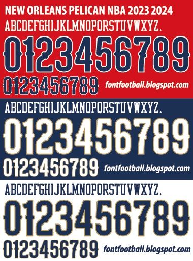 Font Vector New Orleans Pelican NBA 2023 2024 kit