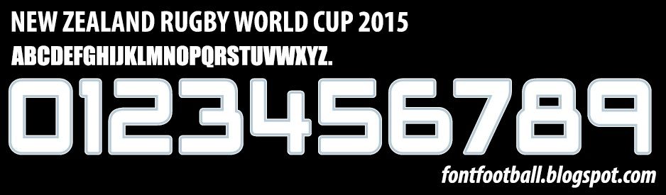 Font Vector New Zealand Rugby World Cup 2015 kit