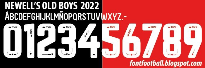 Font Vector Newell's Old Boys 2022 kit