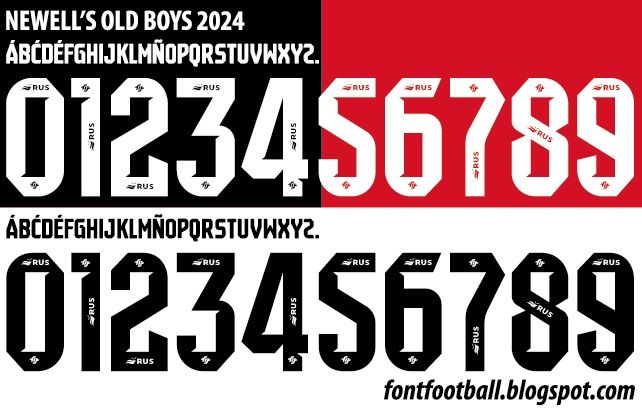 Font Vector Newell's Old Boys 2024 kit