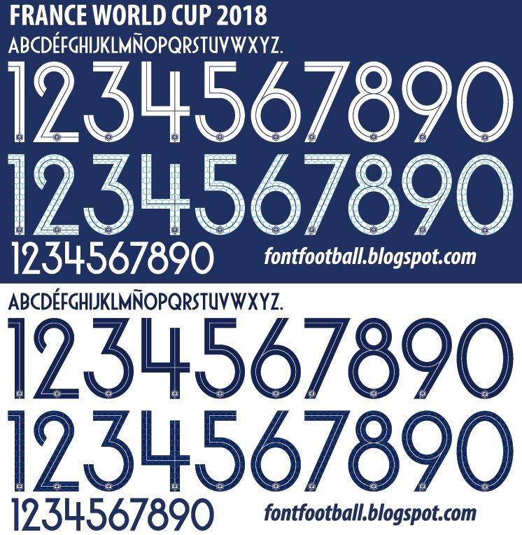 Font Vector France World Cup 2018 kit